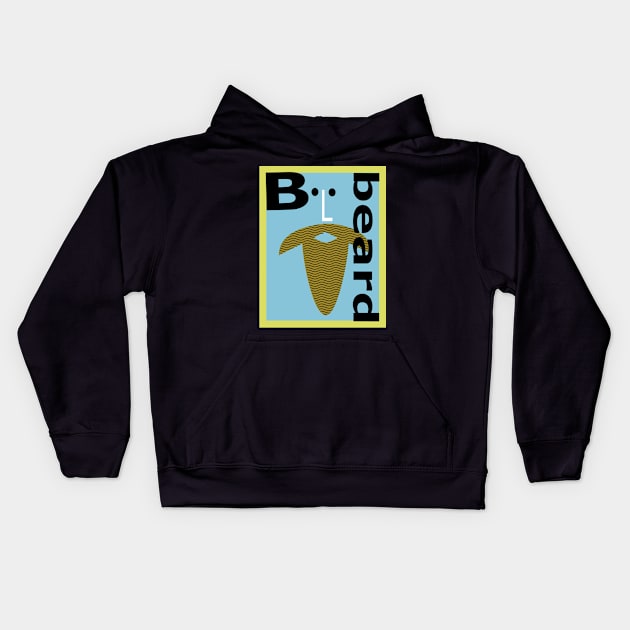 B is for Beard Kids Hoodie by krisevansart